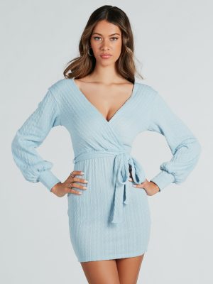 All Things Cute Cable Knit Sweater Dress