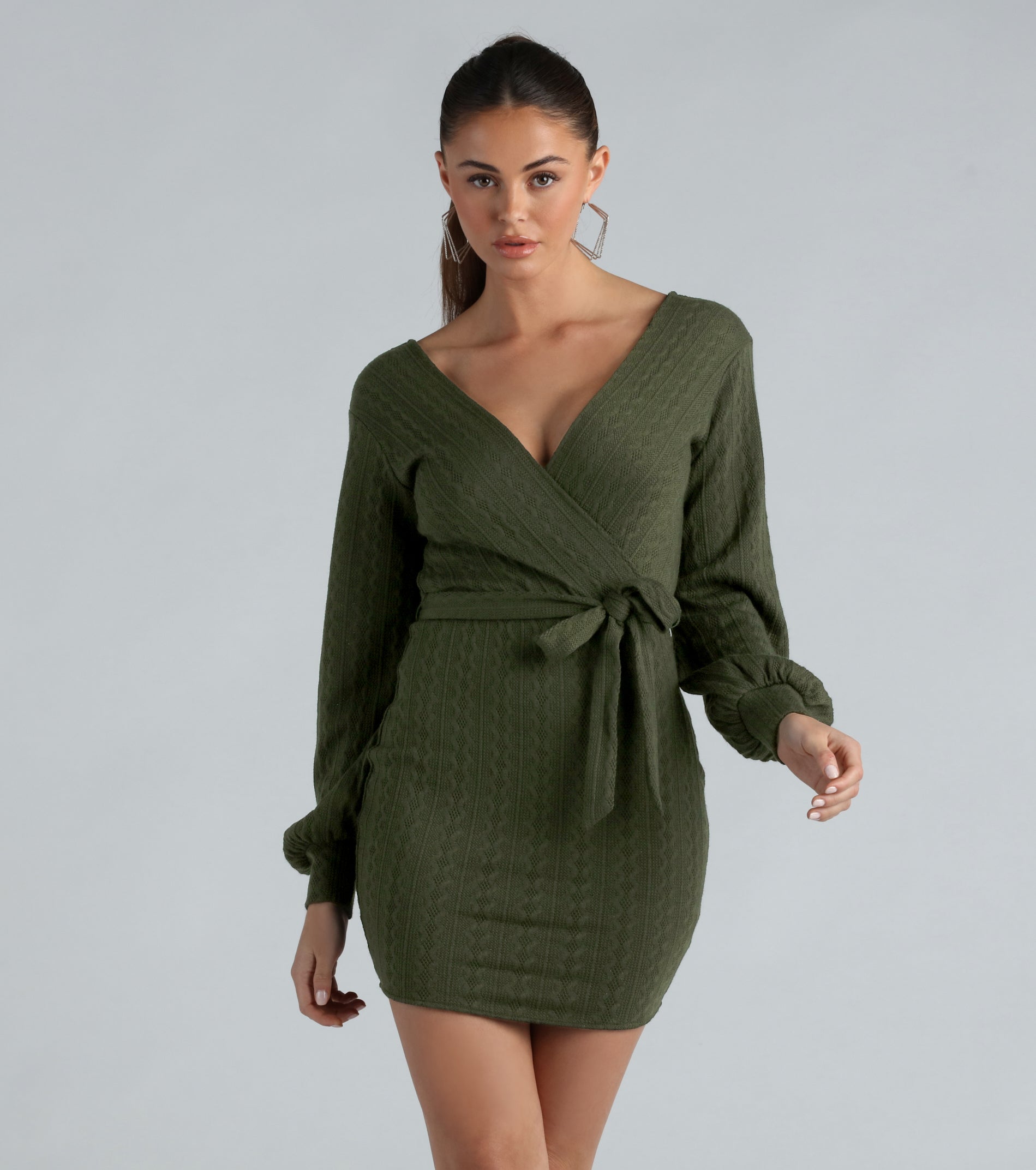 All Things Cute Cable Knit Sweater Dress - Image 5
