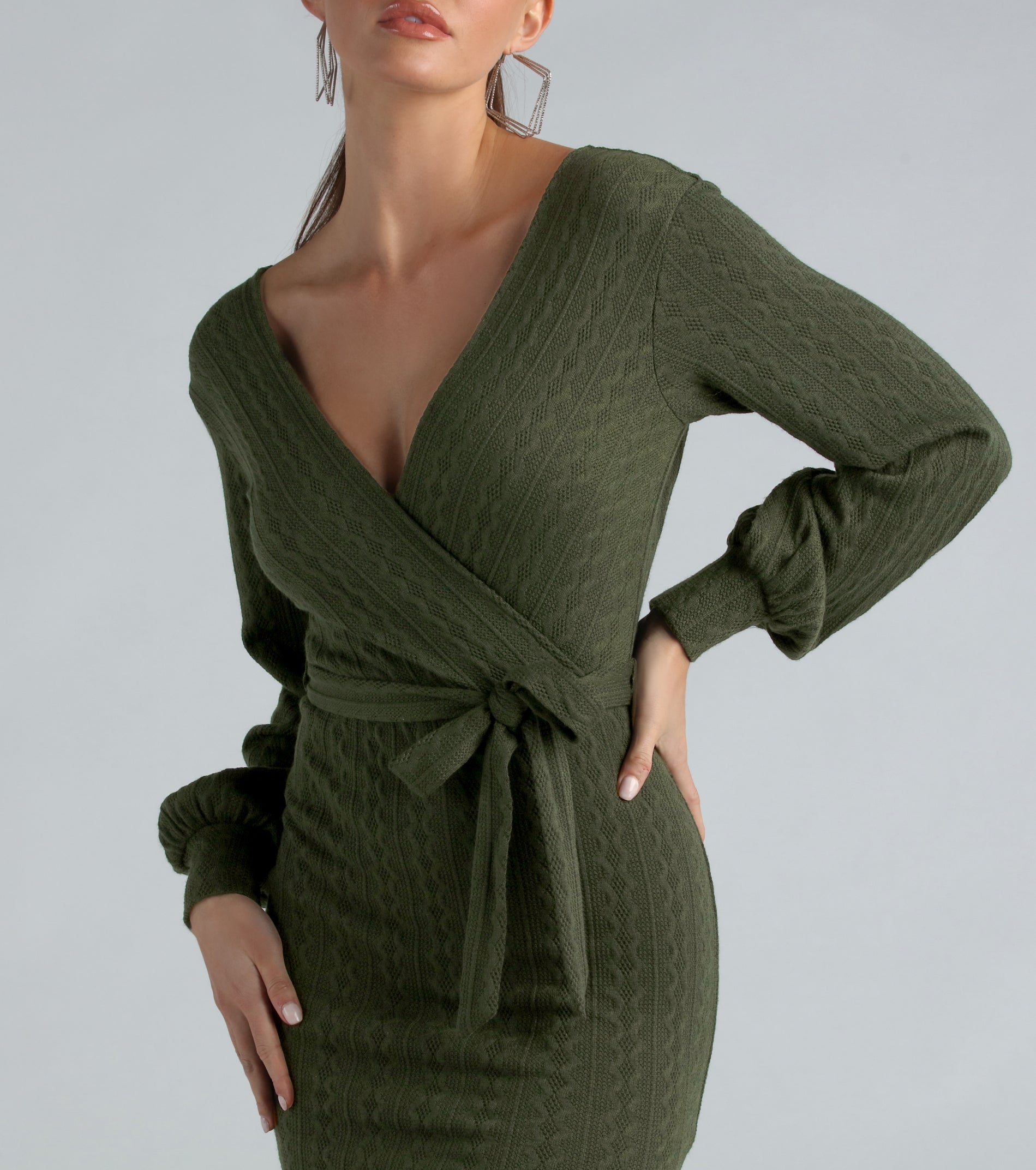 All Things Cute Cable Knit Sweater Dress - Image 8