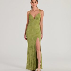 Sunshine And Good Time V-Neck Mermaid Maxi Dress