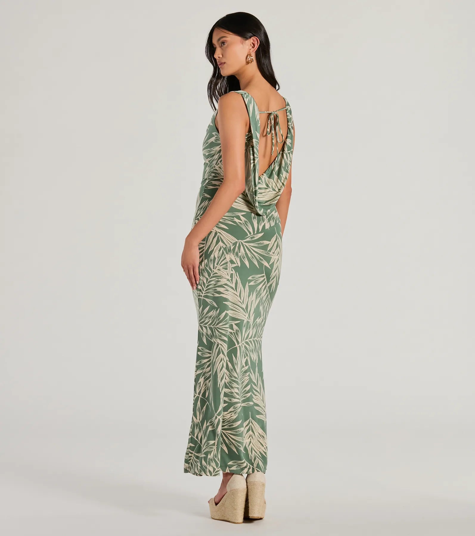 Fabulous Destination Tropical Cowl Neck Maxi Dress - Image 2