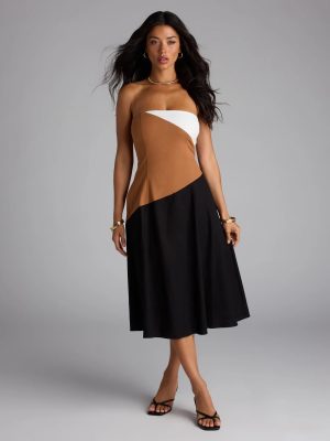 Picture Perfect Color Block Midi Dress