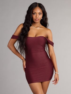Sweetheart Crush Off-The-Shoulder Mini Dress