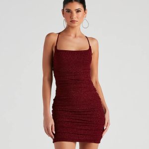 Gorgeous Glow Glitter Mini Dress