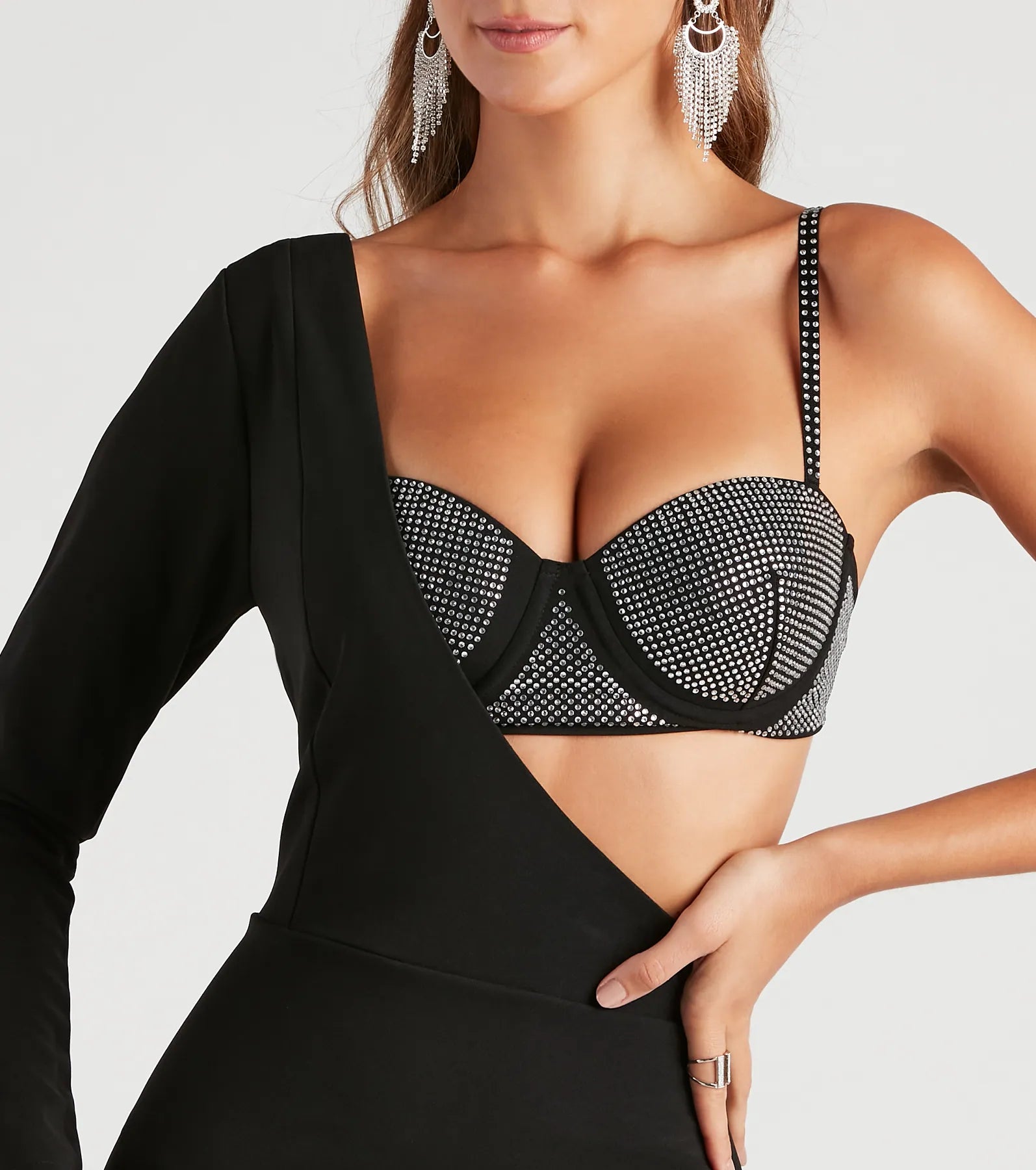 Master Piece Rhinestone Bra Dress - Image 4