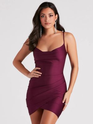 All Dressed Up Cowl Neck Dress