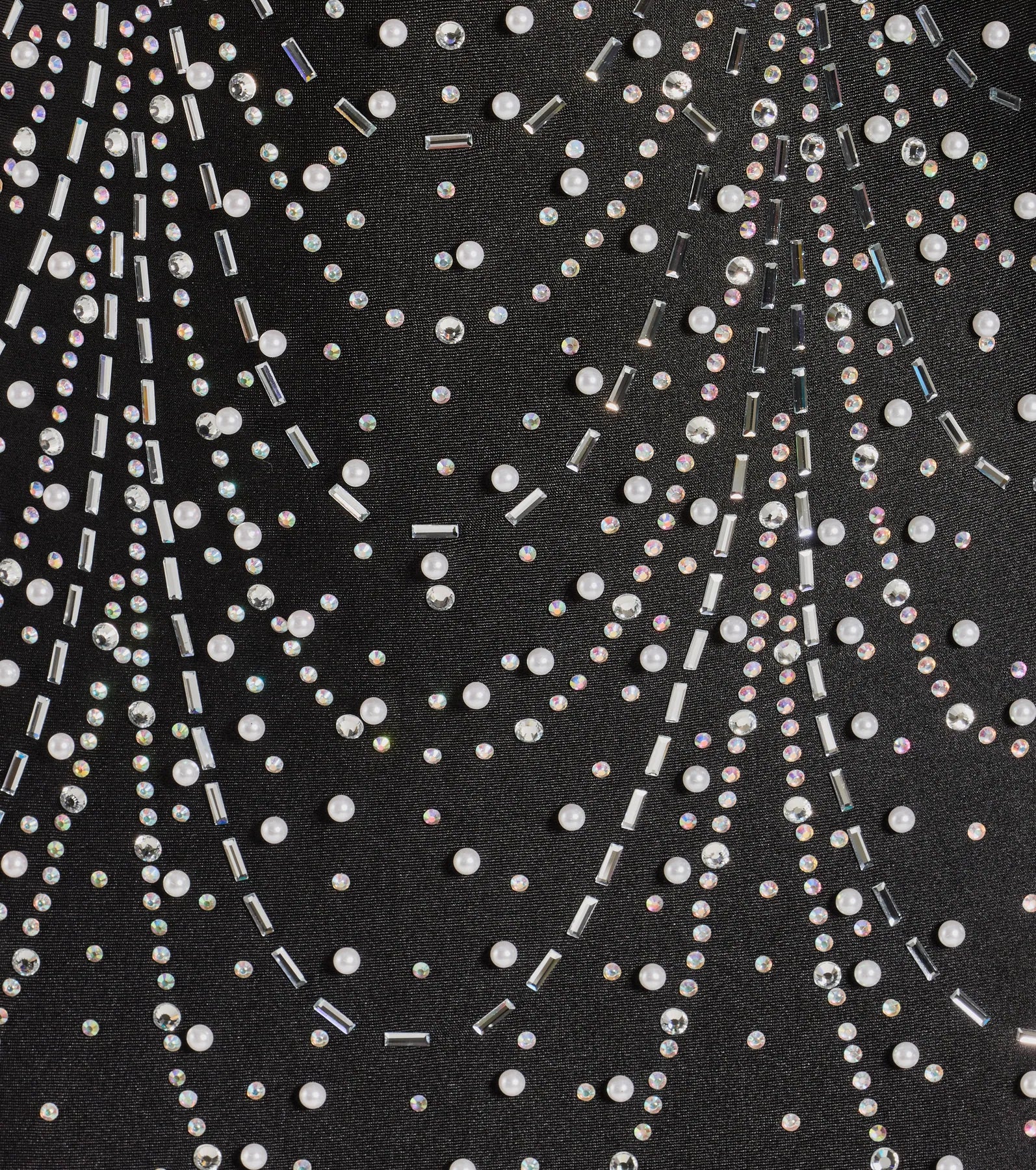 Glitzy Girl Rhinestone And Pearl Bodycon Mini Dress - Image 4