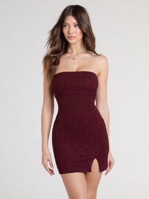 Disco Queen Strapless Glitter Mini Dress