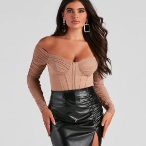 Ruched Moment Cropped Bustier