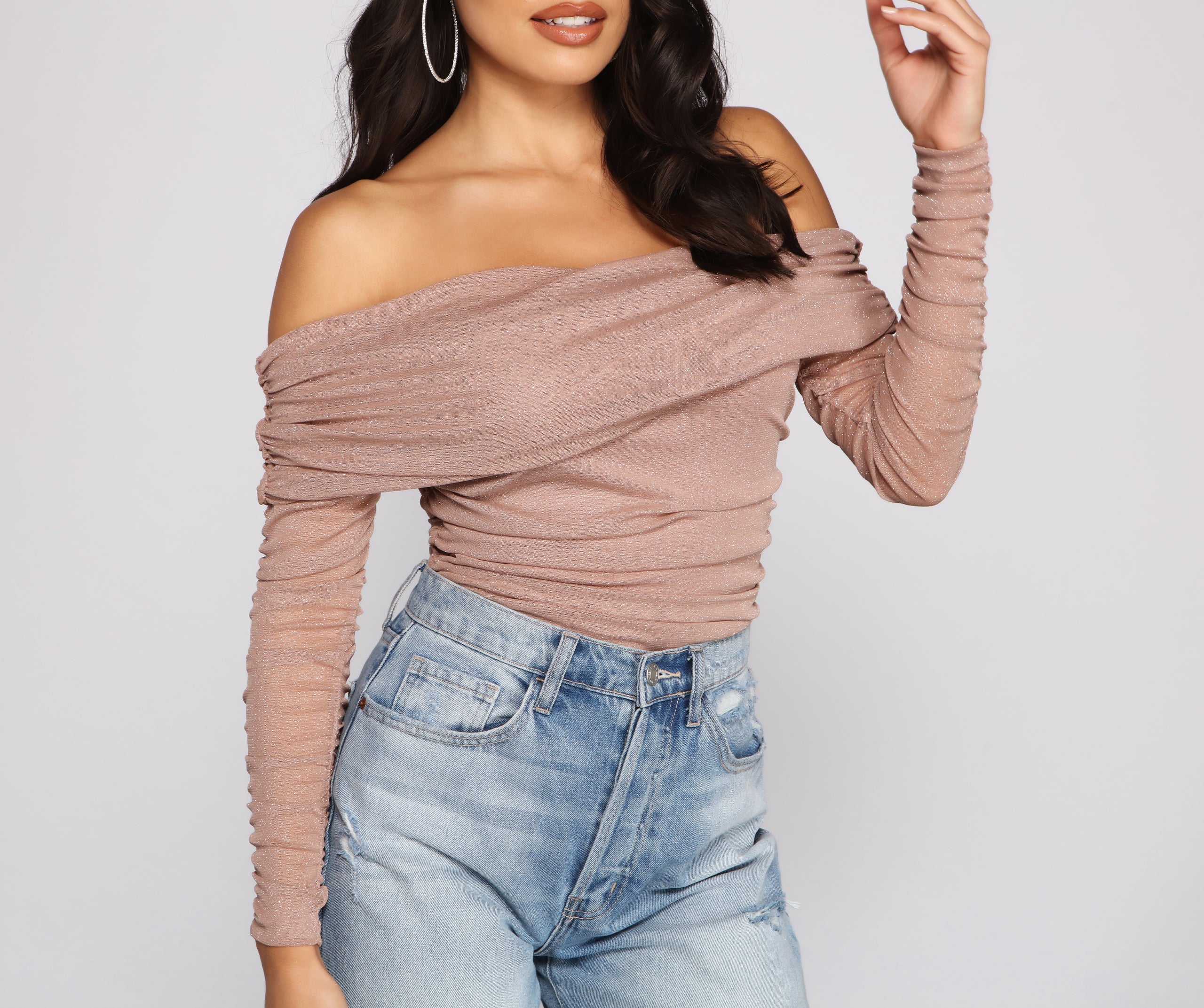 Shimmer Goals Shirred Bodysuit - Image 3