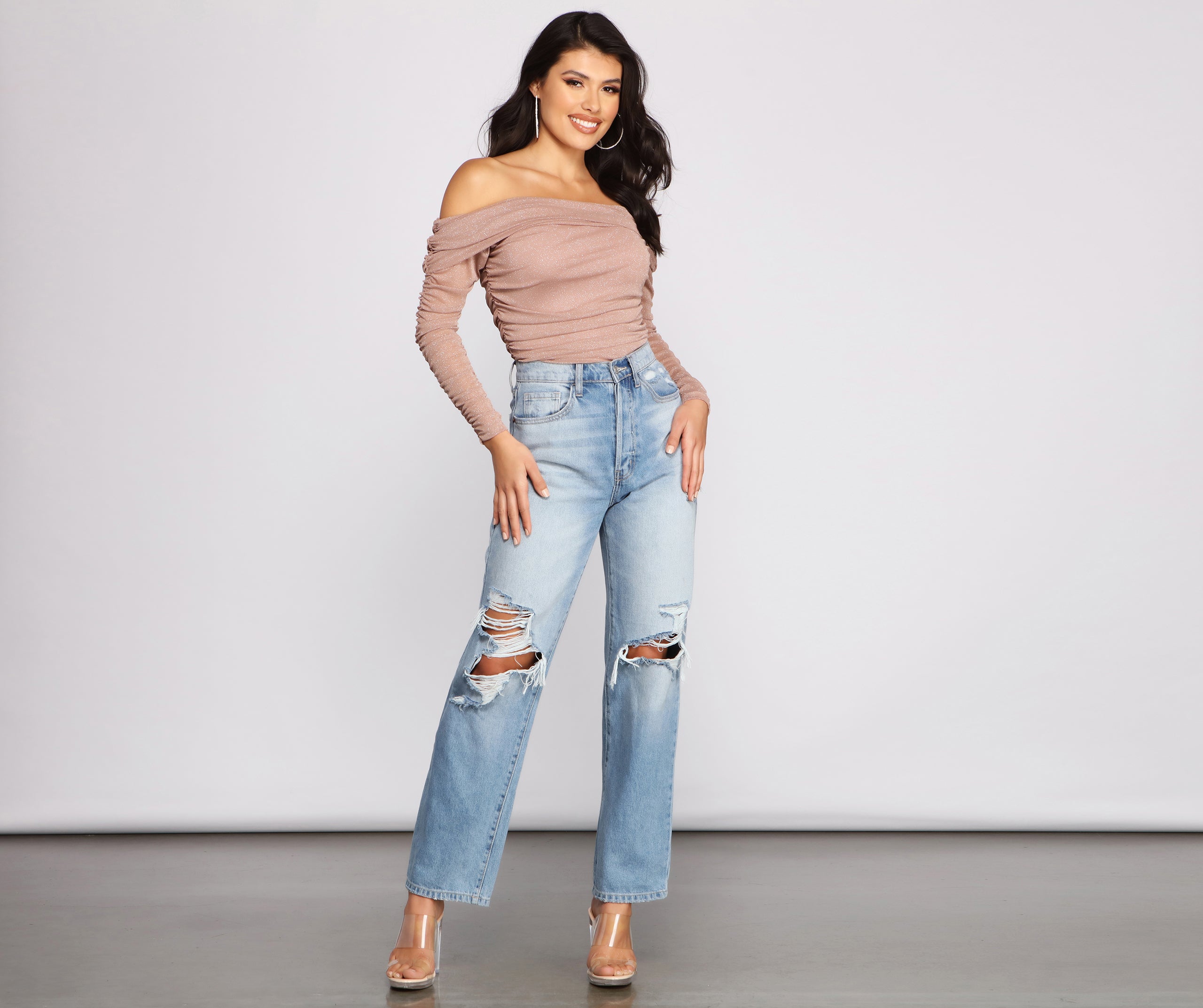 Shimmer Goals Shirred Bodysuit - Image 4