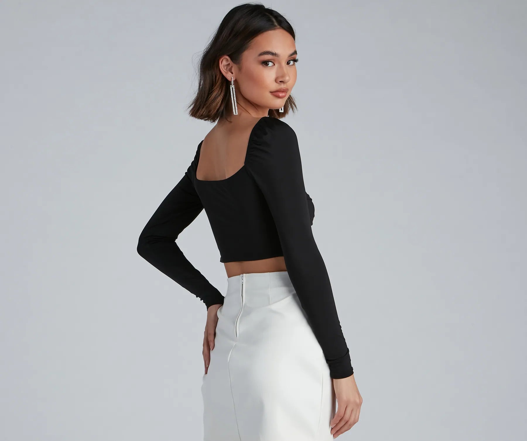 Rise And Stun Lace-Up Crop Top - Image 2