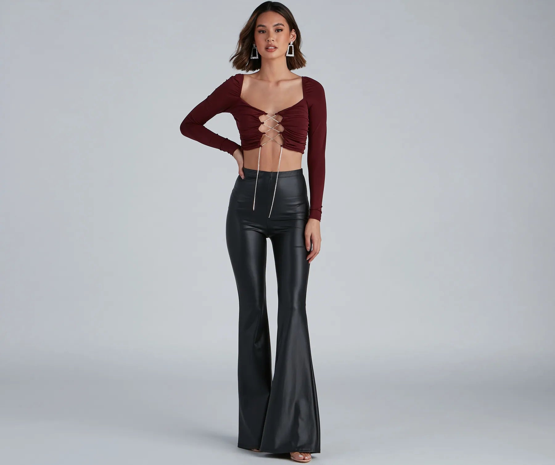 Rise And Stun Lace-Up Crop Top - Image 11