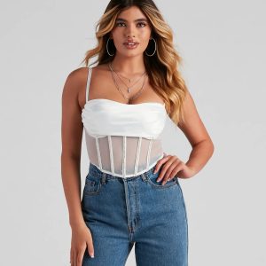 Major Glam Moves Rhinestone Bustier