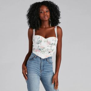 Garden Party Floral Mesh Corset