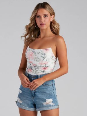 Rose Bliss Floral Mesh Corset