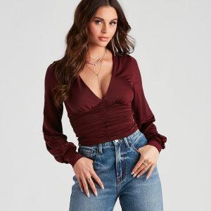 Sultry Classic Plunge V-Neck Top