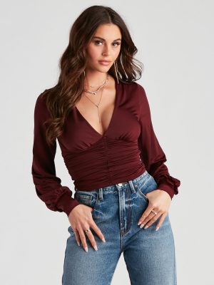 Sultry Classic Plunge V-Neck Top