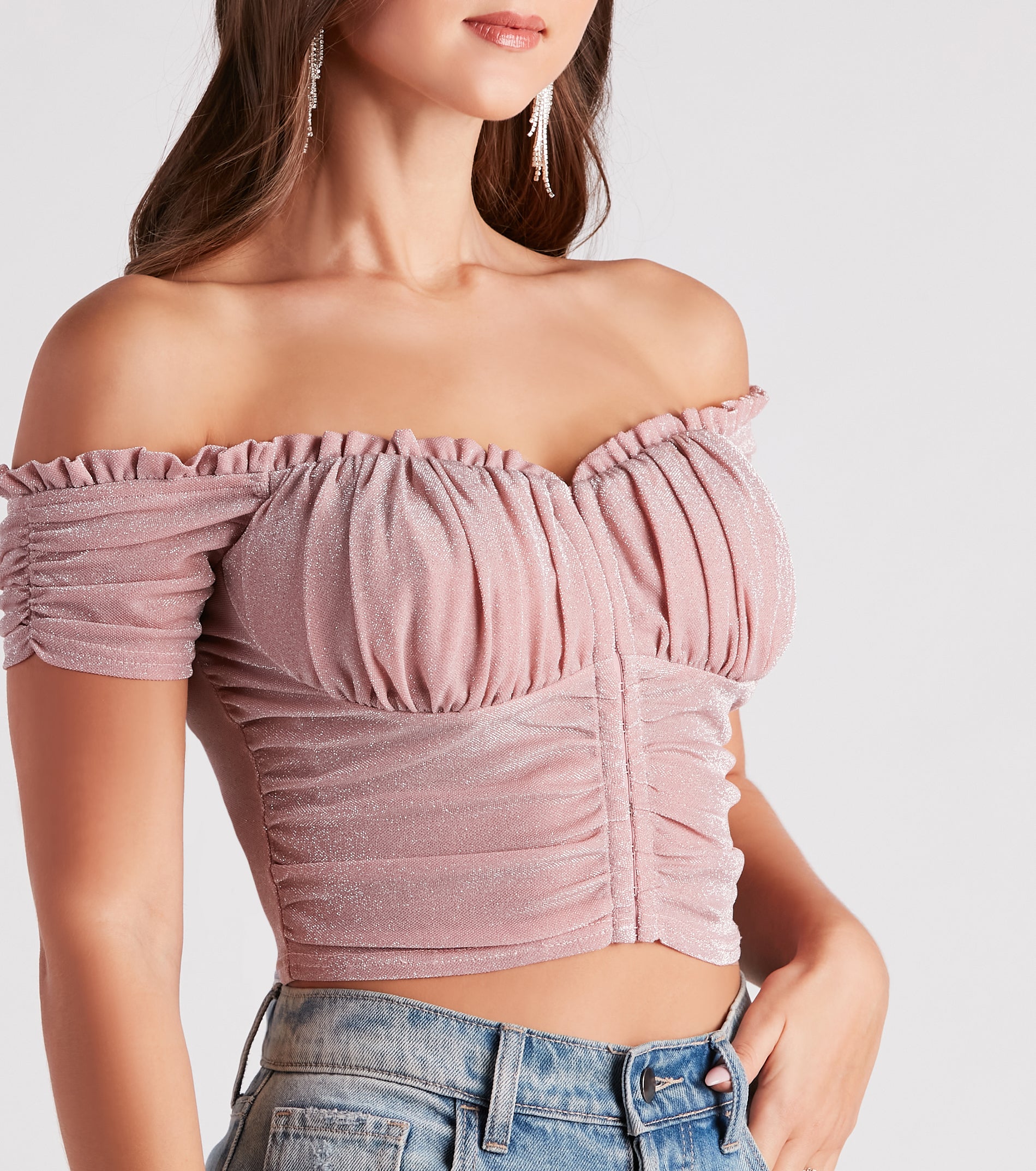 Glowing In Glitter Mesh Bustier - Image 8