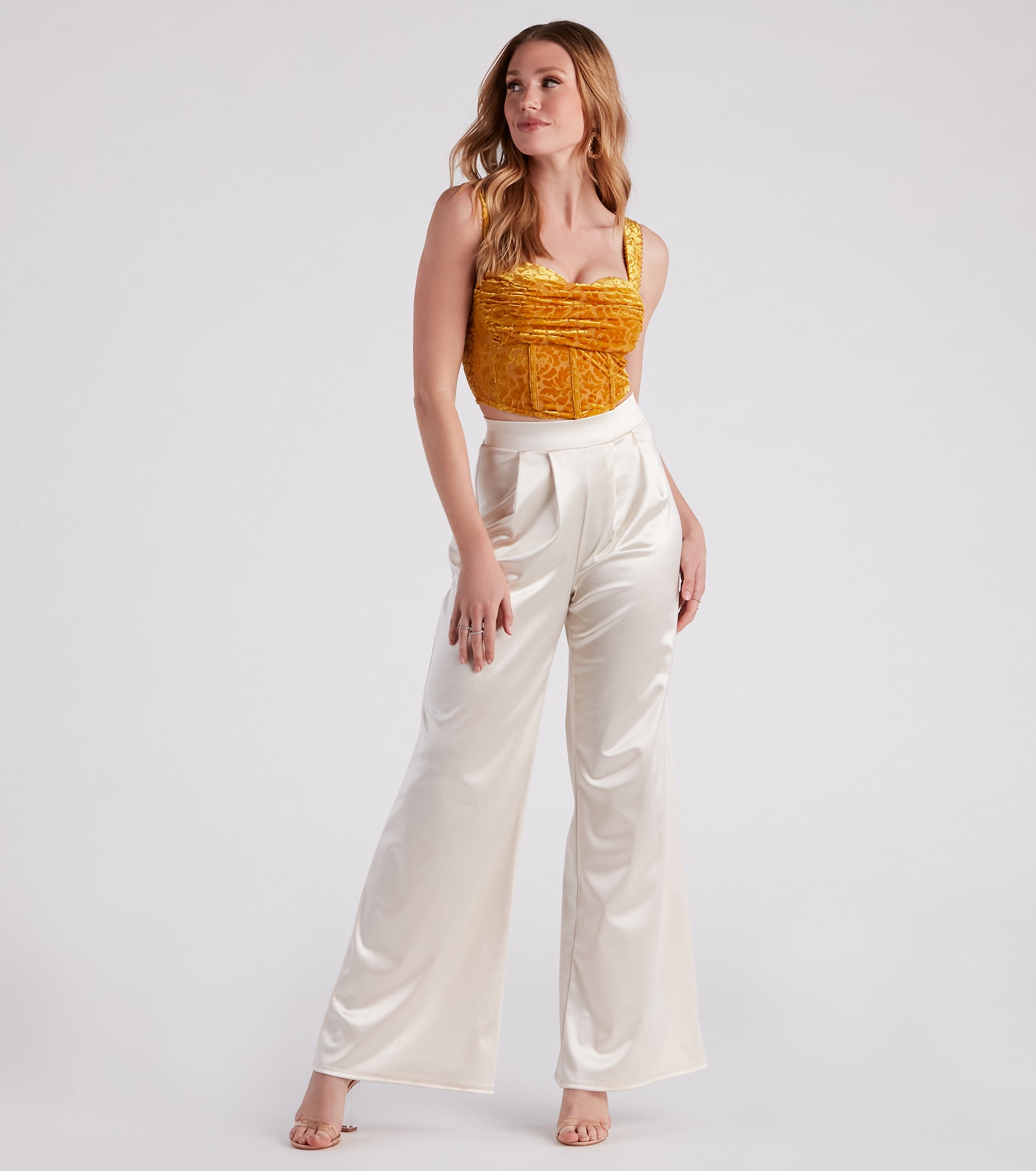 Luxe Trendsetter Velvet Burnout Corset Top - Image 3