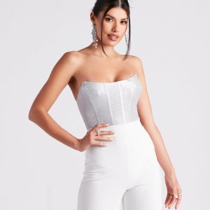 Sparkly Hype Glitter Tube Bodysuit