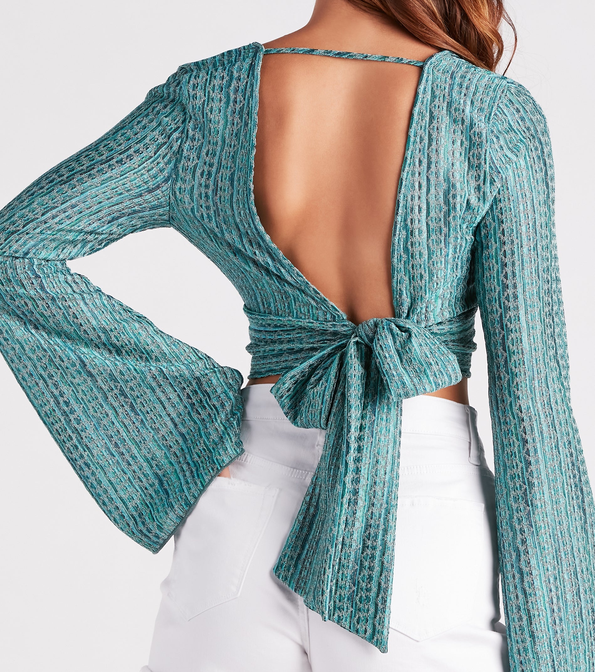 Festival Fun Crochet Tie-Back Crop Top - Image 4