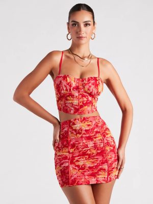 Vacay On My Mind Floral Bustier Top