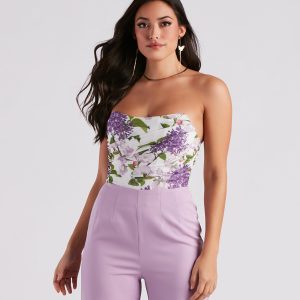 Pretty As Can Be Floral Bustier