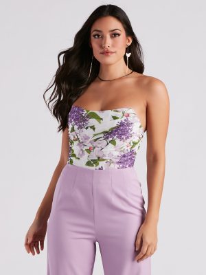 Pretty As Can Be Floral Bustier