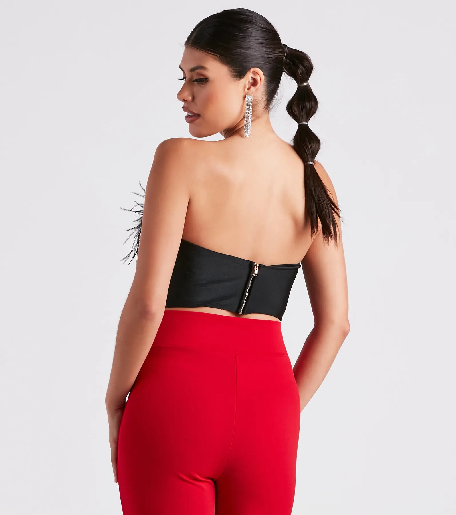 Marabou Cutie Strapless Corset Top - Image 10