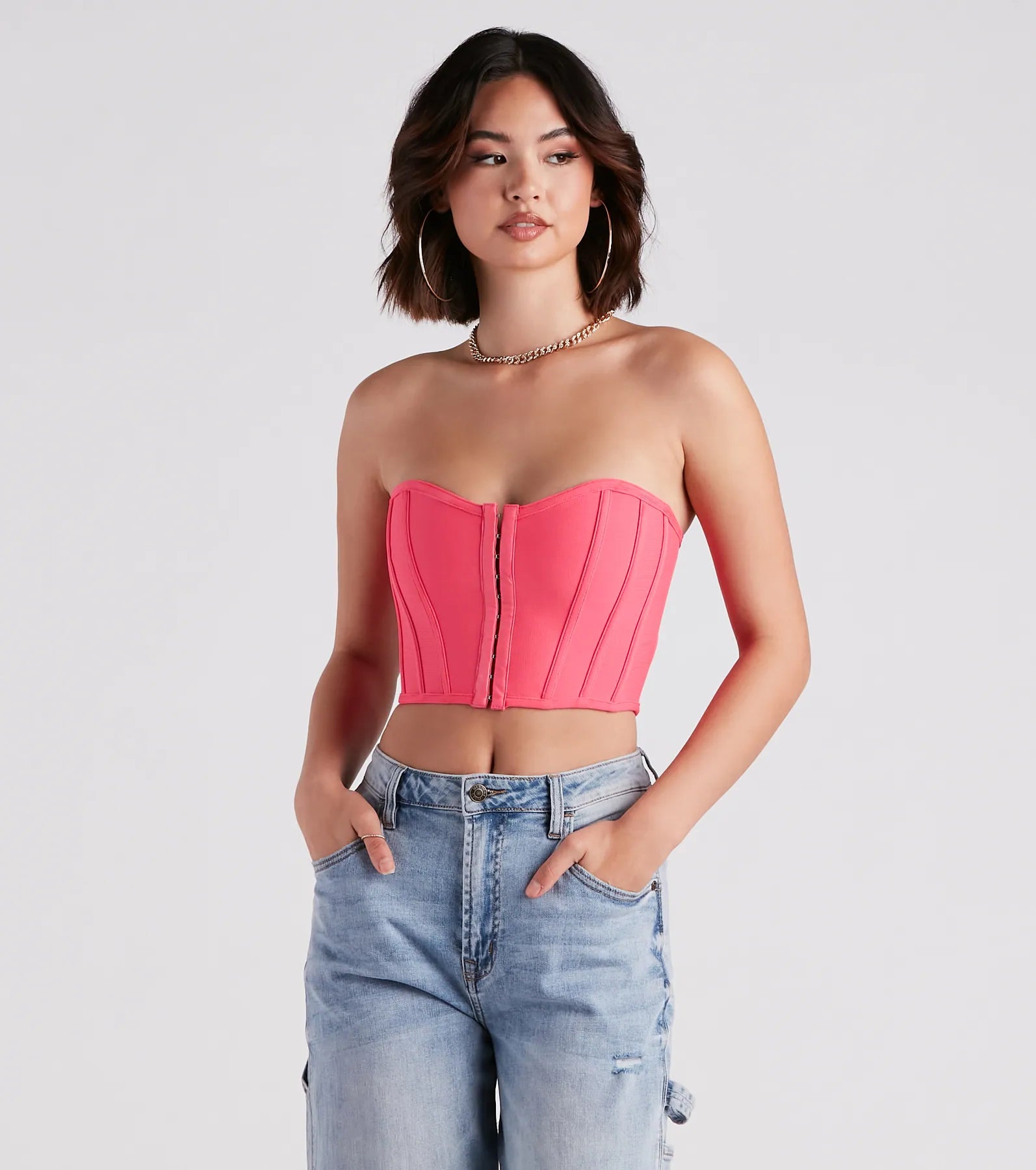 Flirt Alert Strapless Cropped Bustier - Image 5