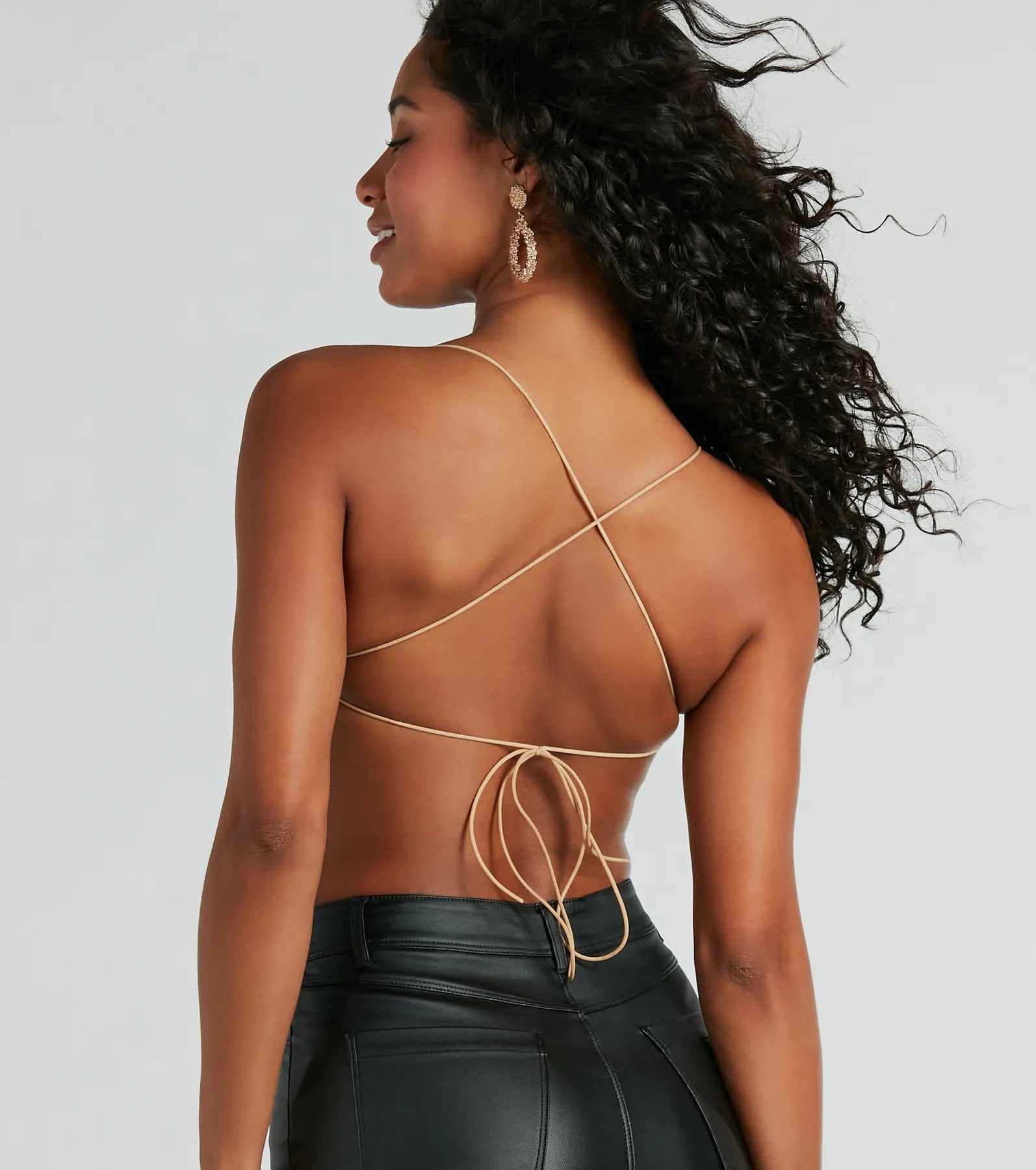 Flawless Allure Fringe Hem Open Back Crop Top - Image 8