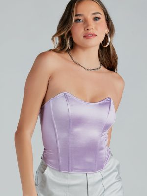Smooth Criminal Satin Strapless Bustier