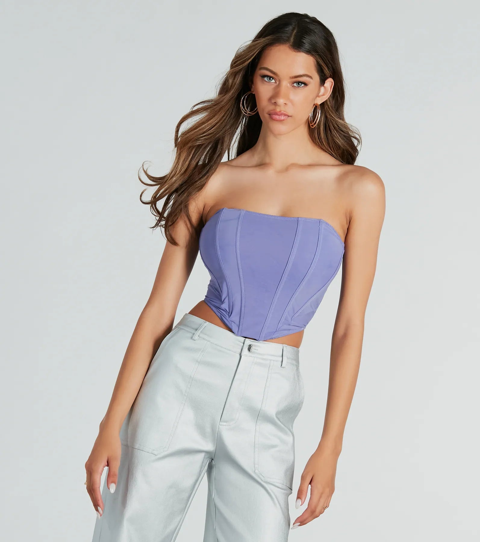 Night-Out Worthy Cropped Corset Top - Image 9