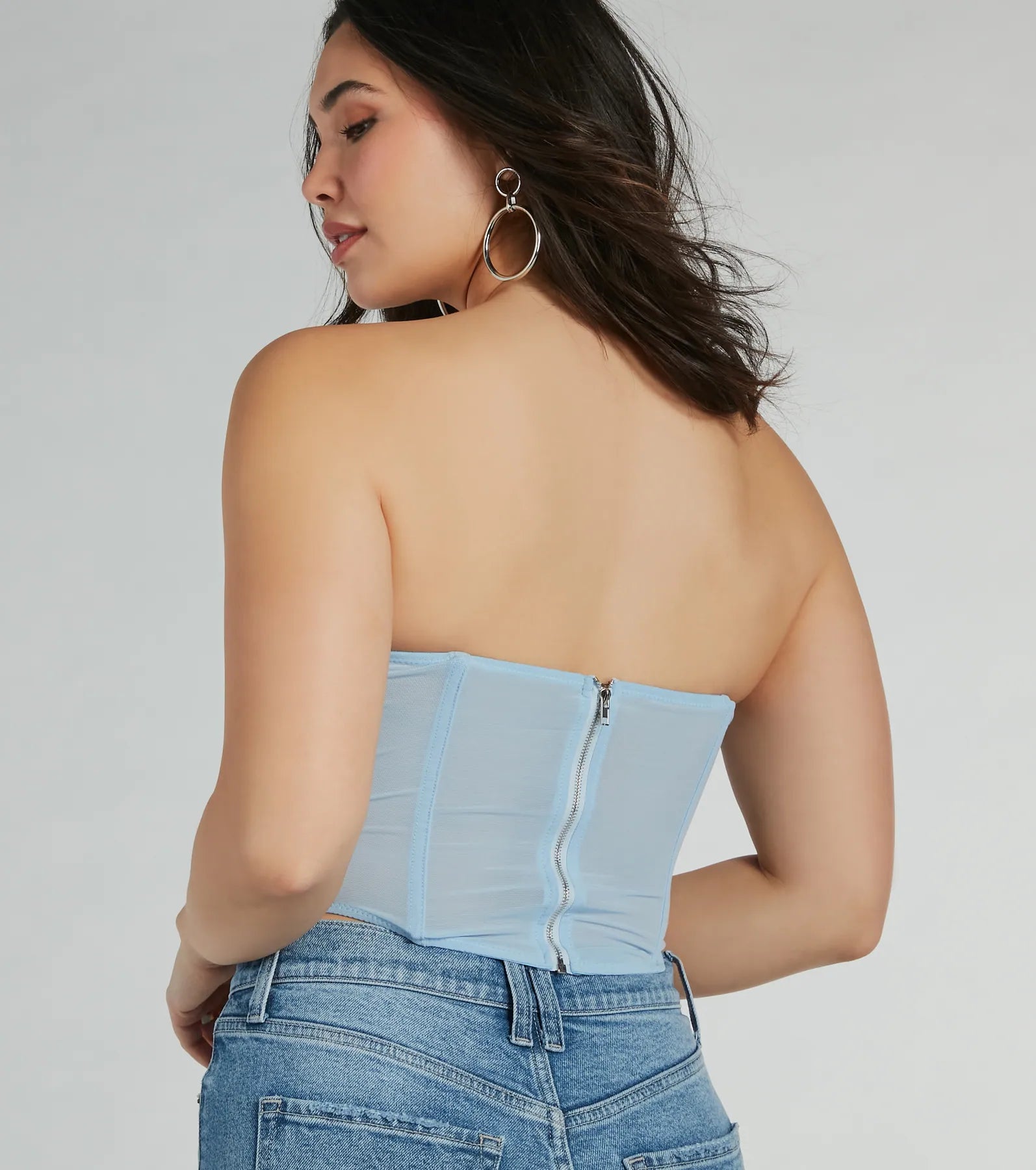 Night-Out Worthy Cropped Corset Top - Image 2