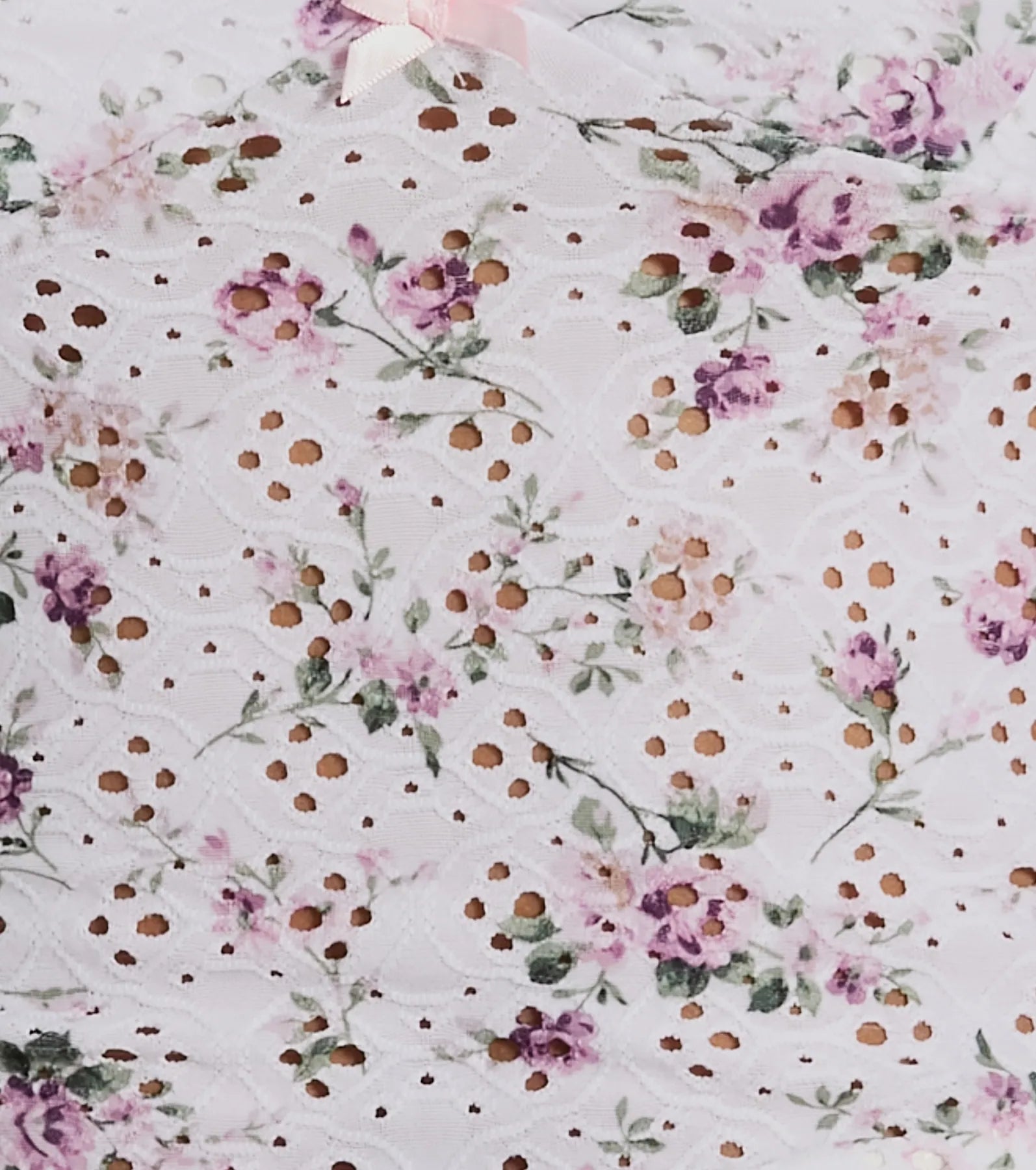 Pick Me Halter Floral Eyelet Crop Top - Image 3