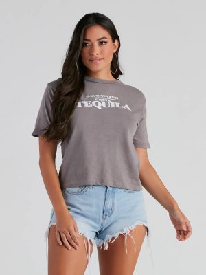 Save Water Vintage Graphic Tee