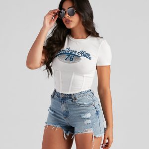 Hometown Hottie Corset Graphic Tee