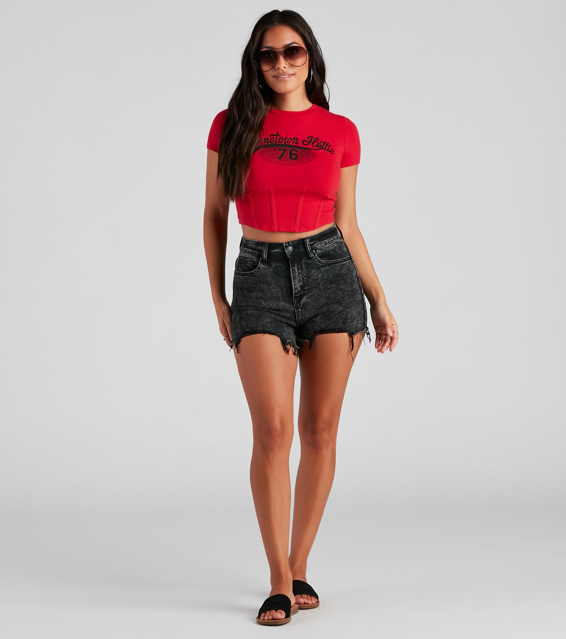 Hometown Hottie Corset Graphic Tee - Image 8