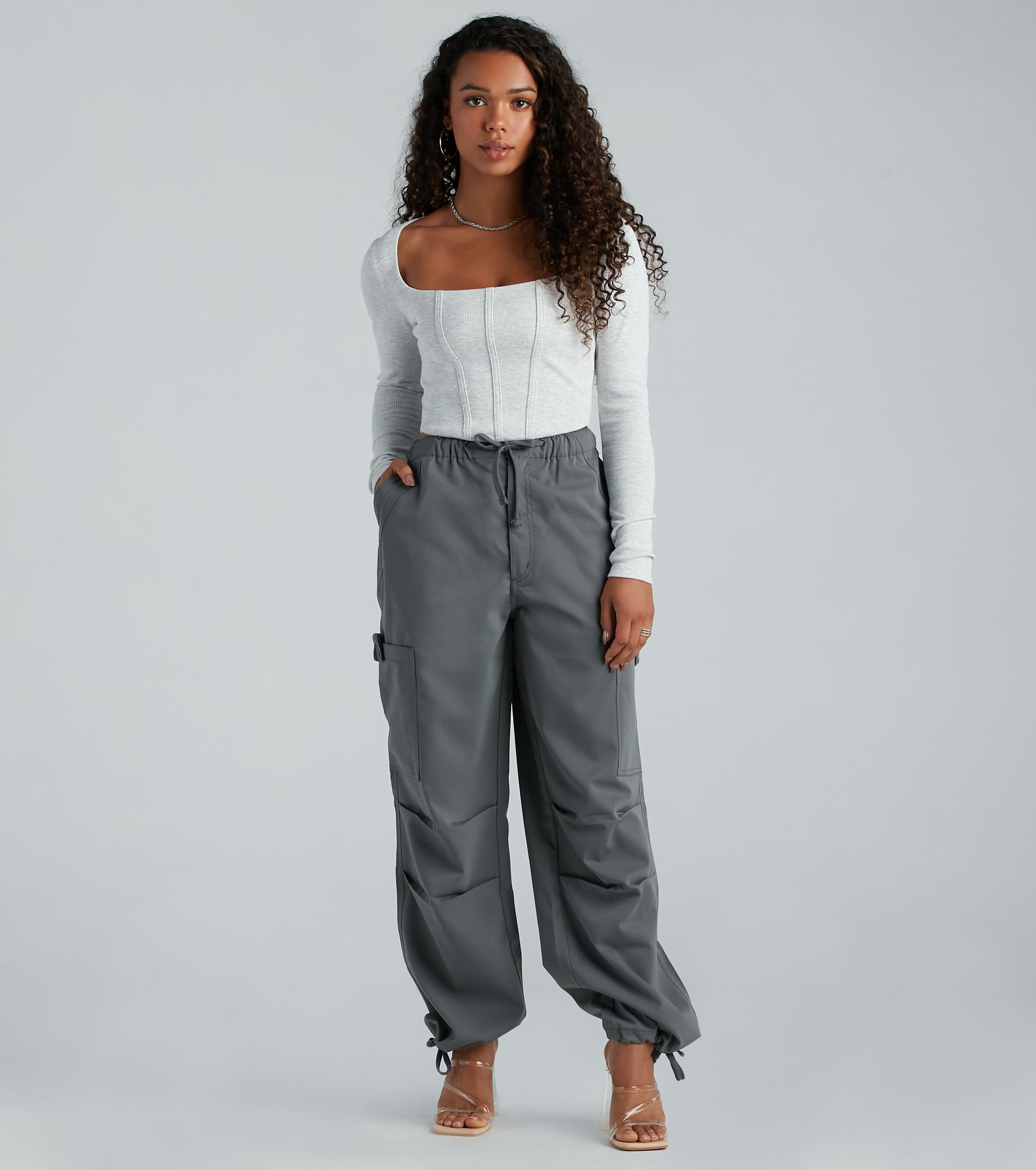 Keep It Tight Rib Knit Corset Crop Top - Image 4