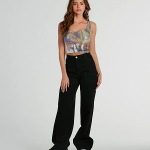 Perfect Blend Sequin Swirl Tank Top