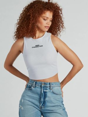 Main Character Sleeveless Tank Crop Top