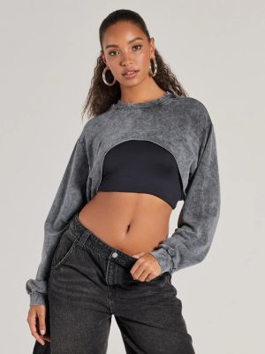 Comfy Cozy Washed Knit Pull-Over Topper