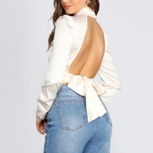 Such A Romantic Satin Blouse
