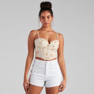 Flirty Days Floral Ruffle Corset