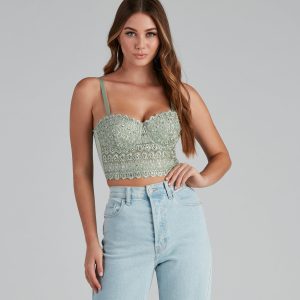 Bead It Embellished Lace Bustier