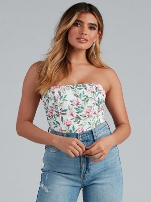 Effortless Floral Beauty Corset Top