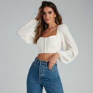 Day Dreams Corset Crepe Top