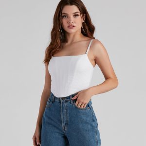 Sittin' Pretty Linen Bustier