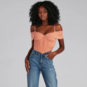 Forever Femme Cold Shoulder Corset